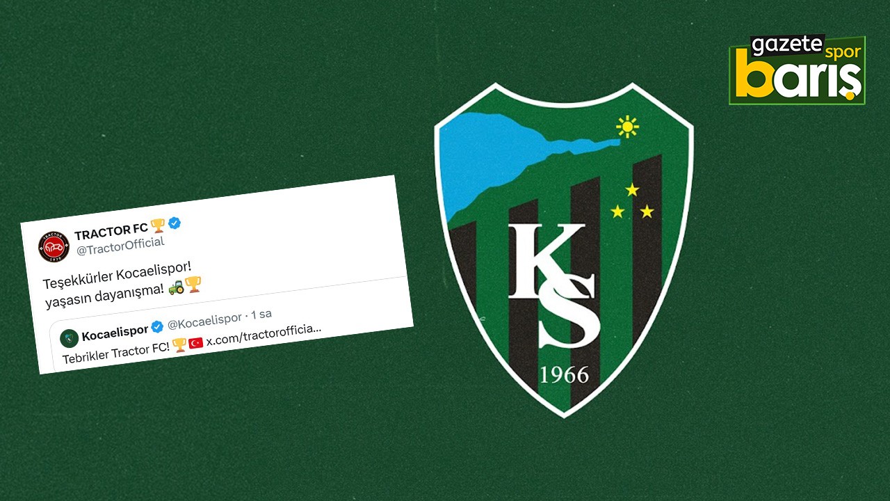 Kocaelispor’a İran’dan teşekkür geldi