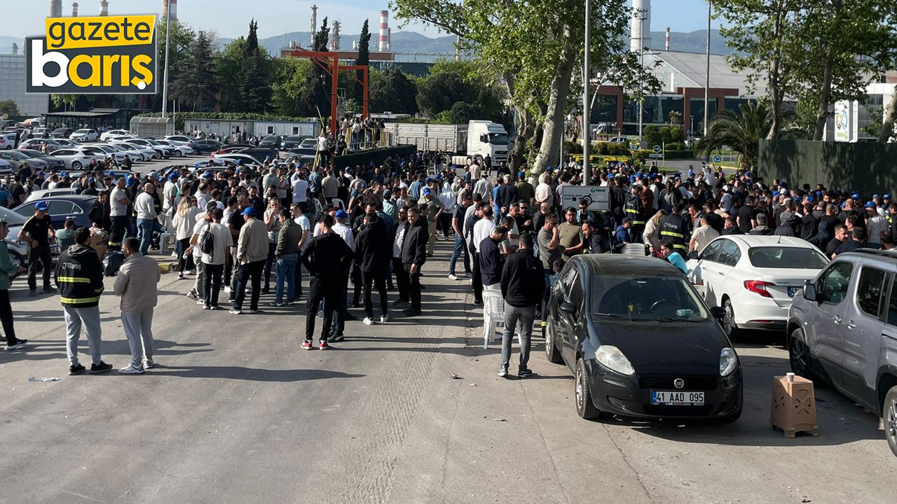 Tüpraş işçisi rafineride sabahladı
