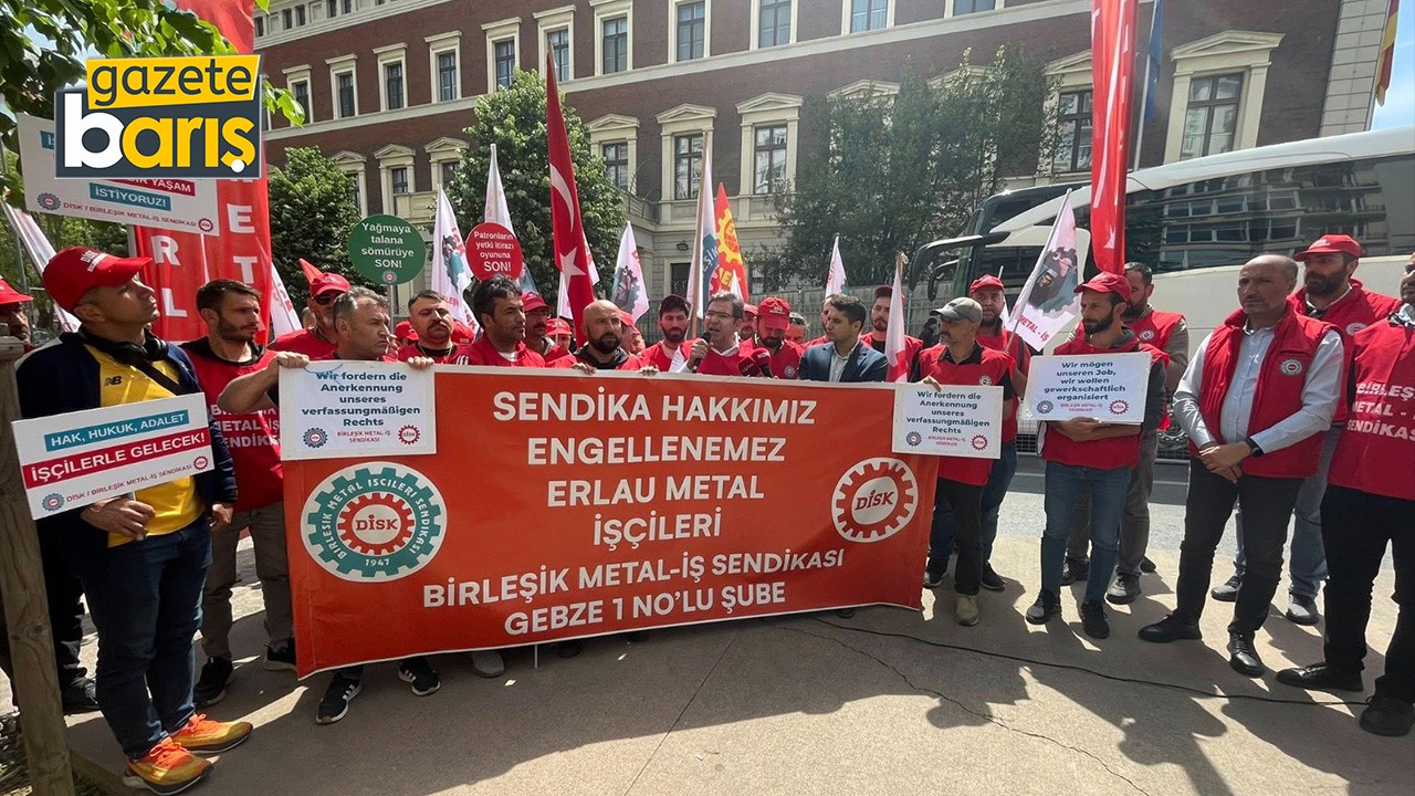 İşçiler Almanya Başkonsolosluğu’na açıklama yaptı