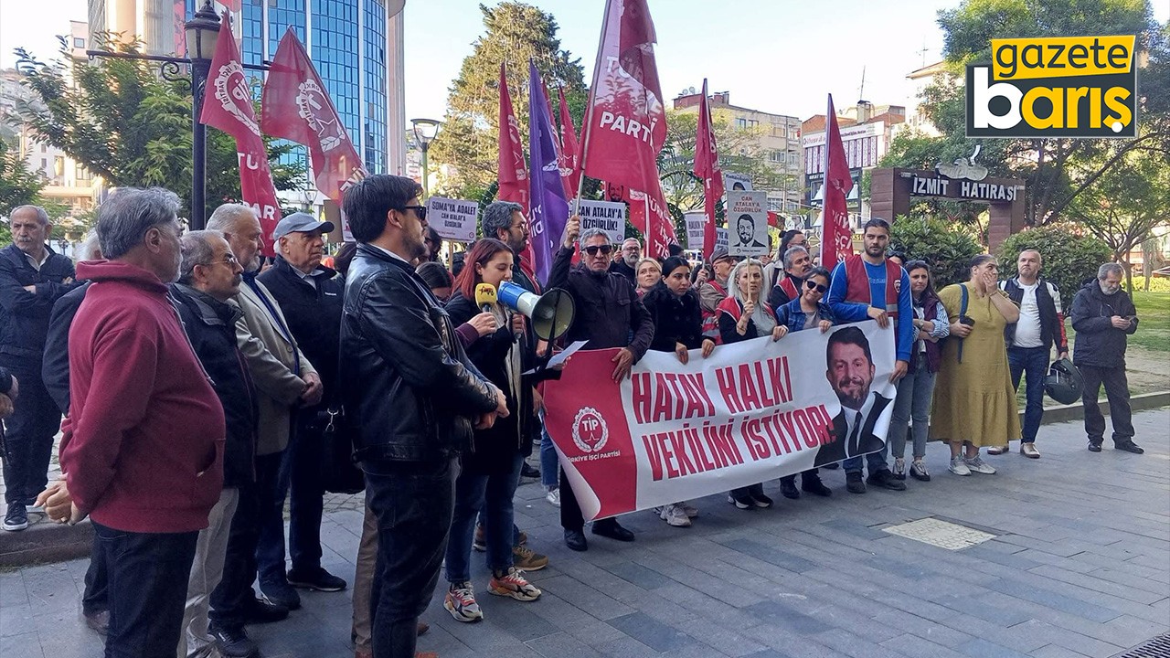 İzmit’te Can Atalay için sloganlar atıldı