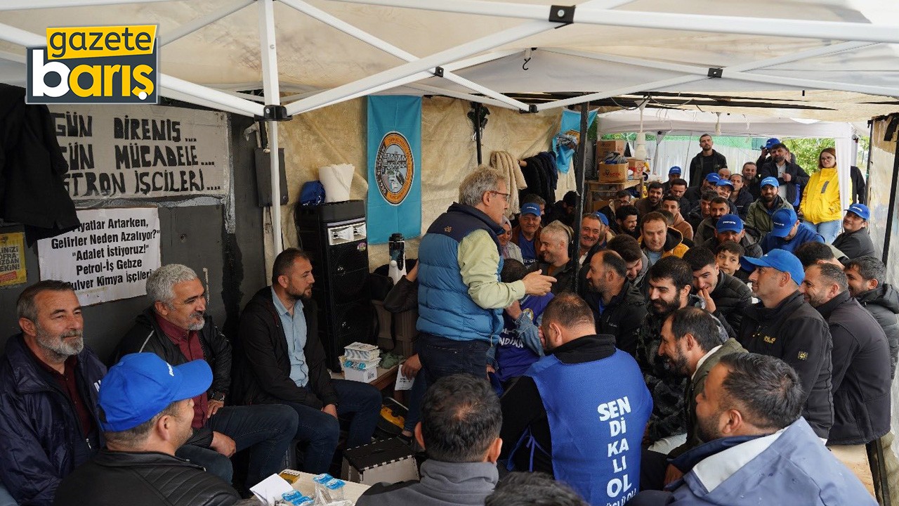 Kocaeli’de işçiler grevde bile eğitimi aksatmadı