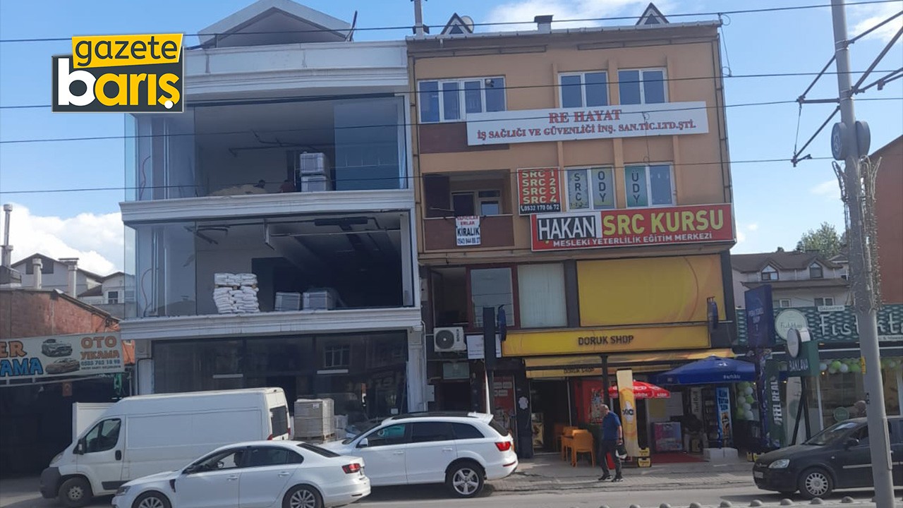 Soruşturma sürerken kurs binasına kiralık ilanı asıldı