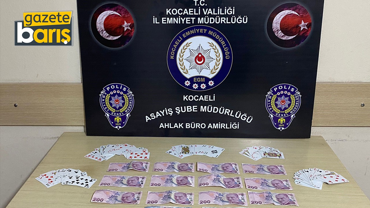 Kocaeli'de kumar oynayan 9 kişiye büyük ceza!