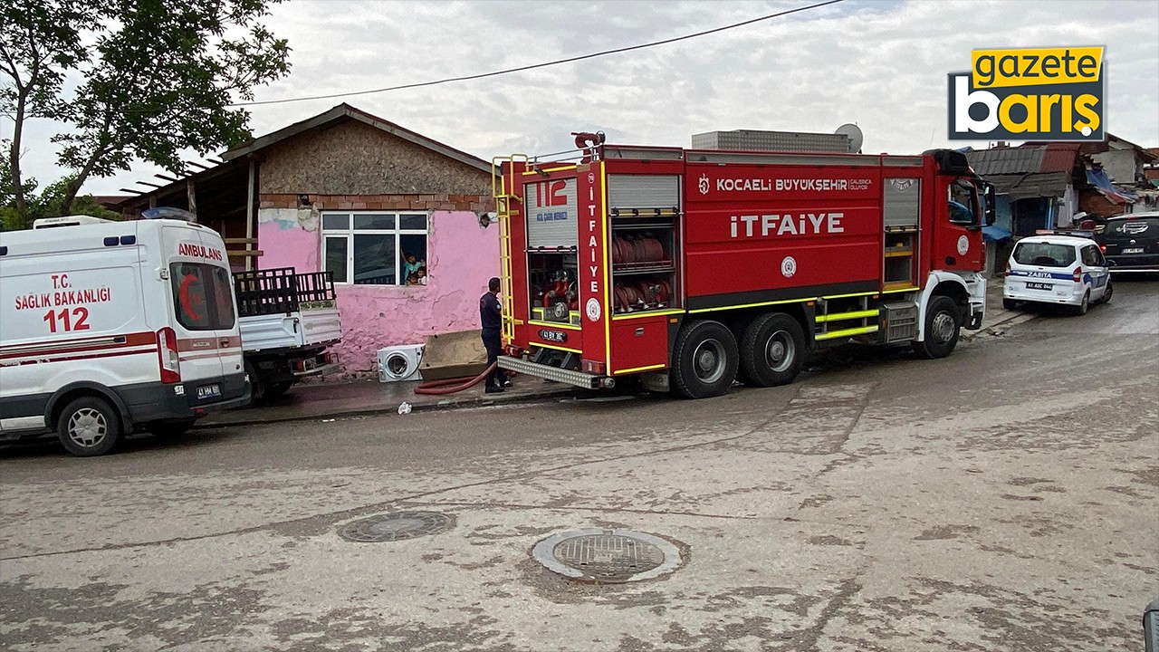 İzmit'te evin odasında korkutan yangın!