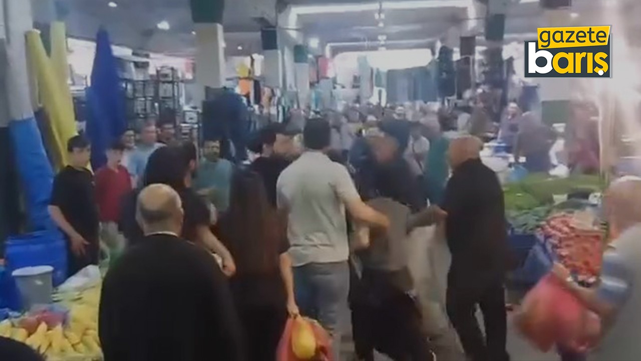 Kocaeli'de pazarcı esnafı tarafından kızının yanında darp edildi!