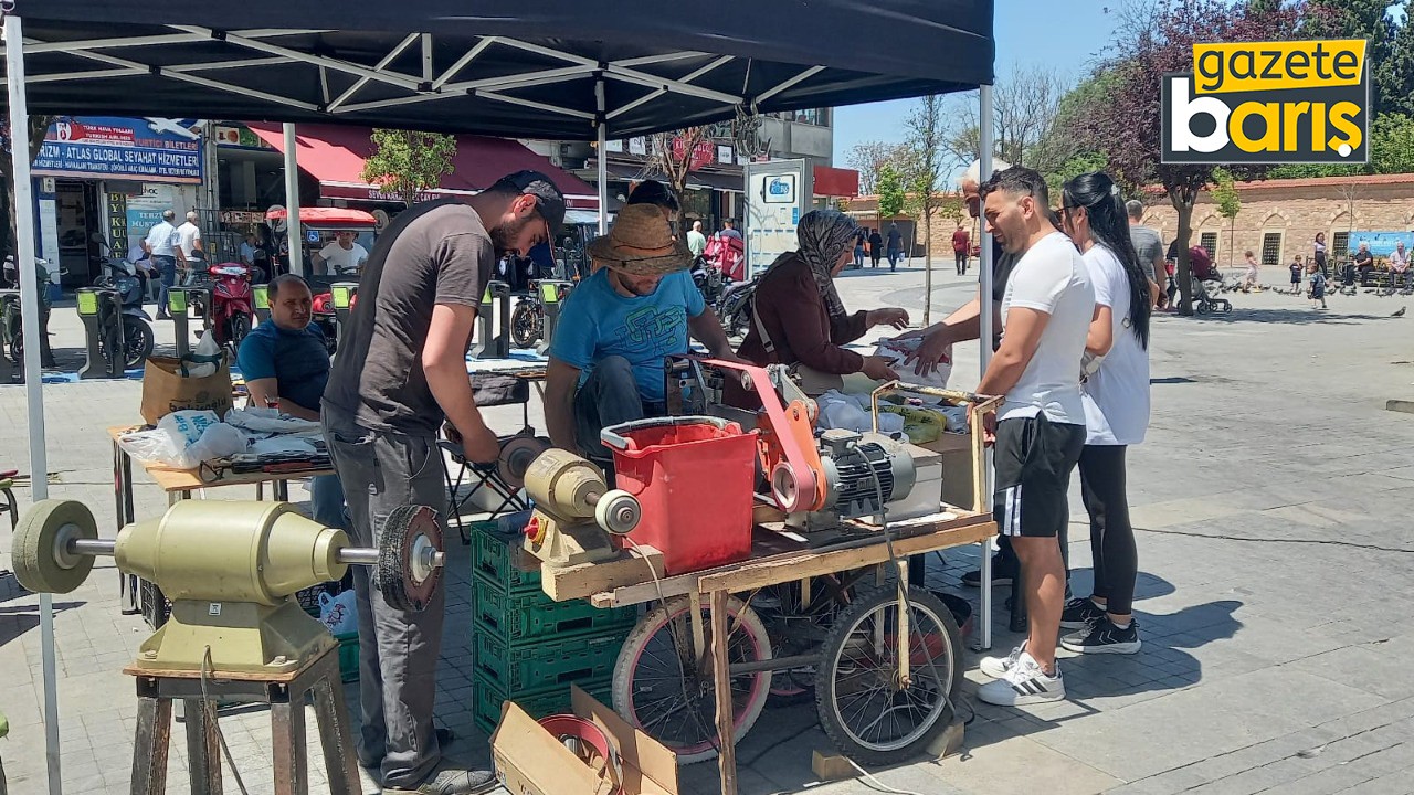 Gebze’de bıçak bileme ve satışlarda yoğunluk oluştu