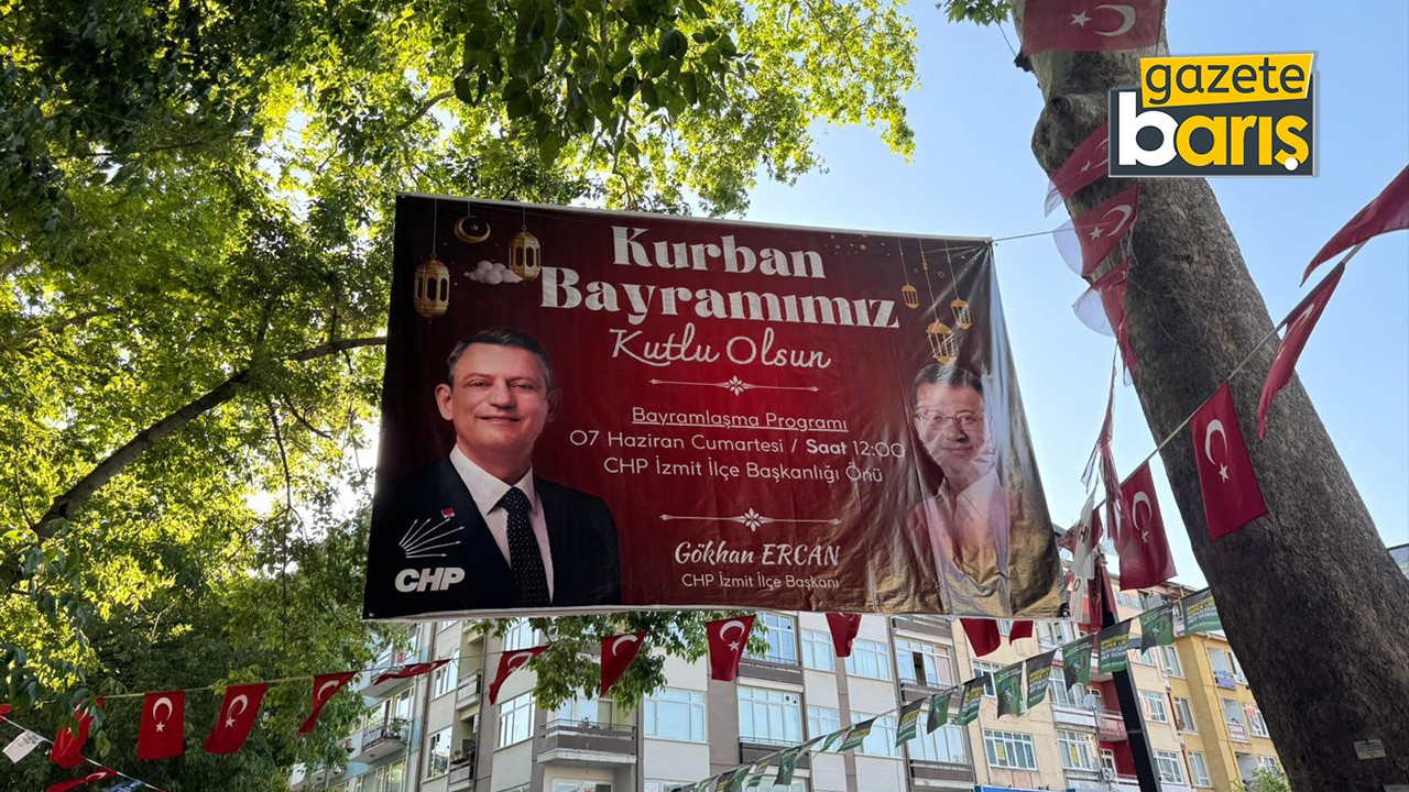 CHP’den Yürüyüş Yoluna “bayramlaşma” pankartı