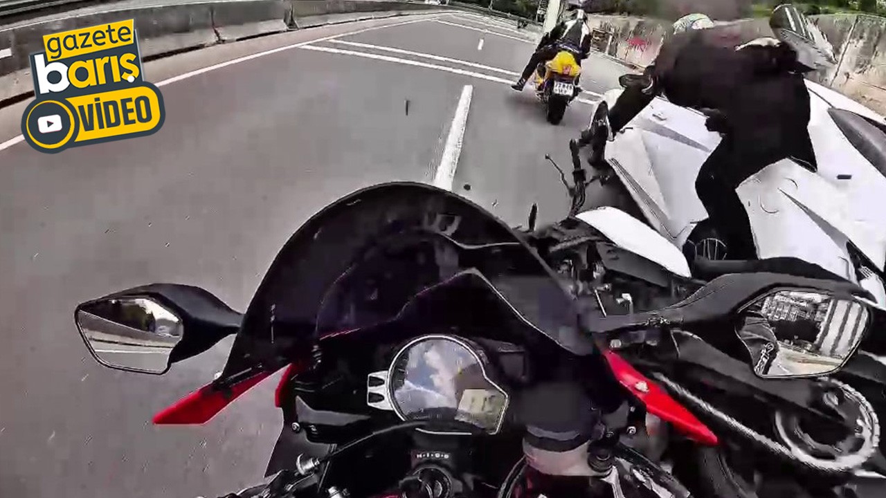 3 Motorcunun yaralandığı kazanın yeni görüntüleri ortaya çıktı