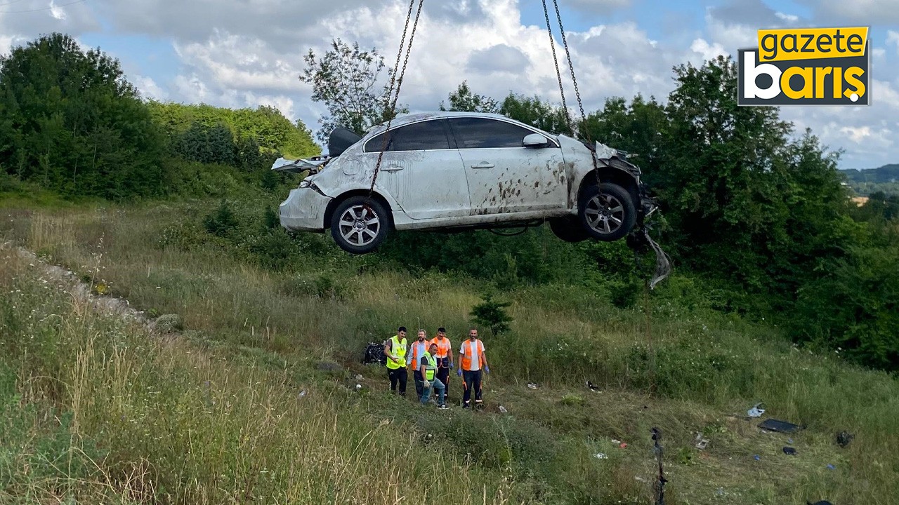 Kocaeli’de otomobil şarampole uçtu: Çok sayıda yaralı var
