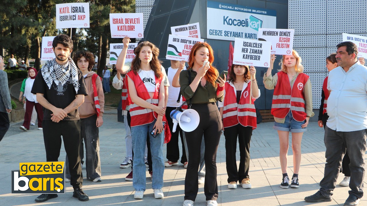 Kocaeli’de TİP’liler İsrail’i protesto etti