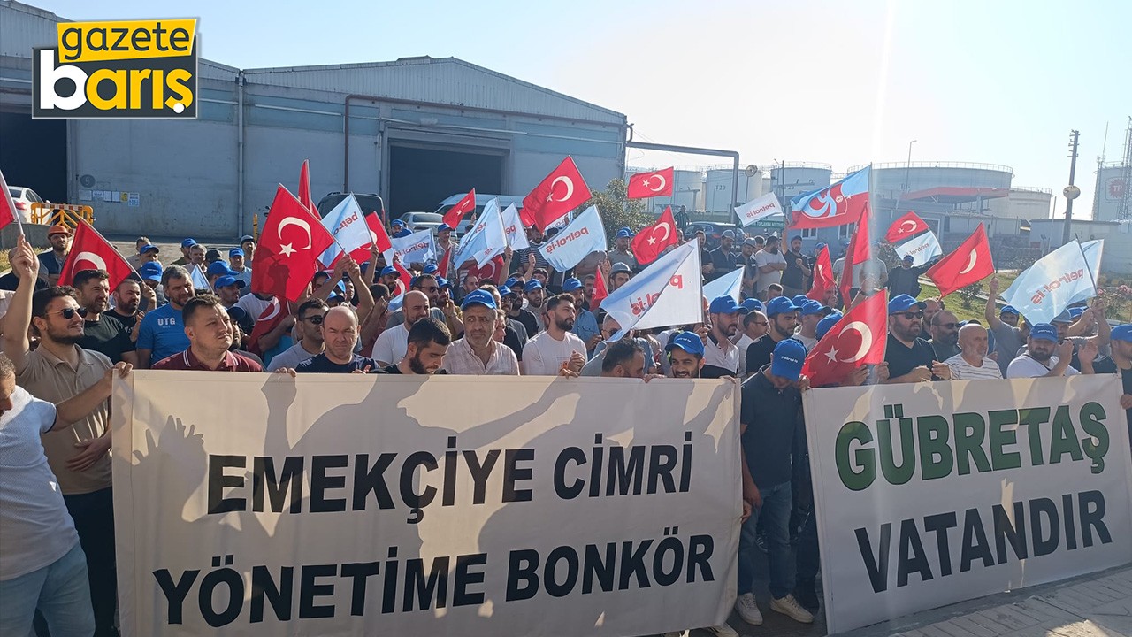 GÜBRETAŞ işçisinin sabrı taşıyor