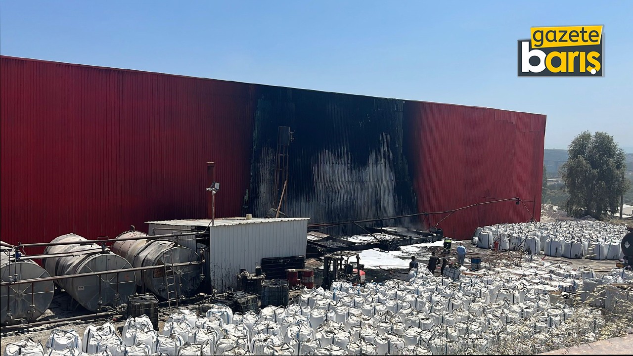 Kocaeli'de asfalt fabrikasında korkutan yangın!