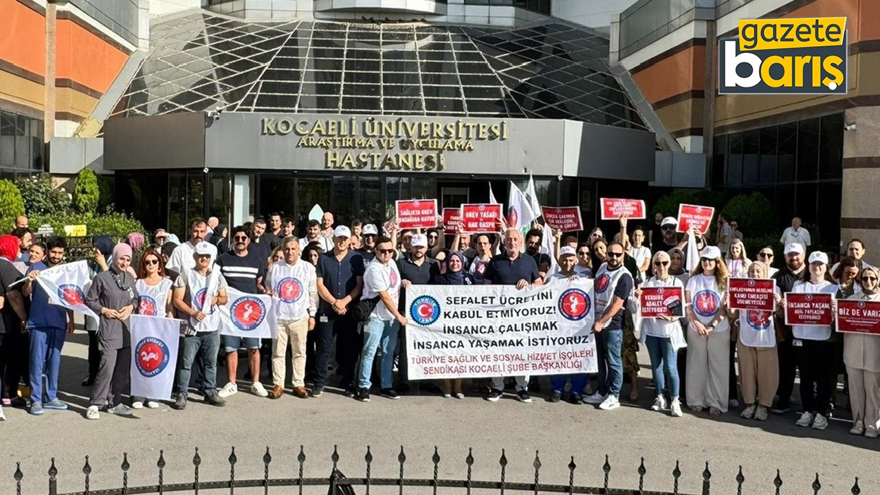 KOÜ Hastanesi önünde iş bırakma eylem!