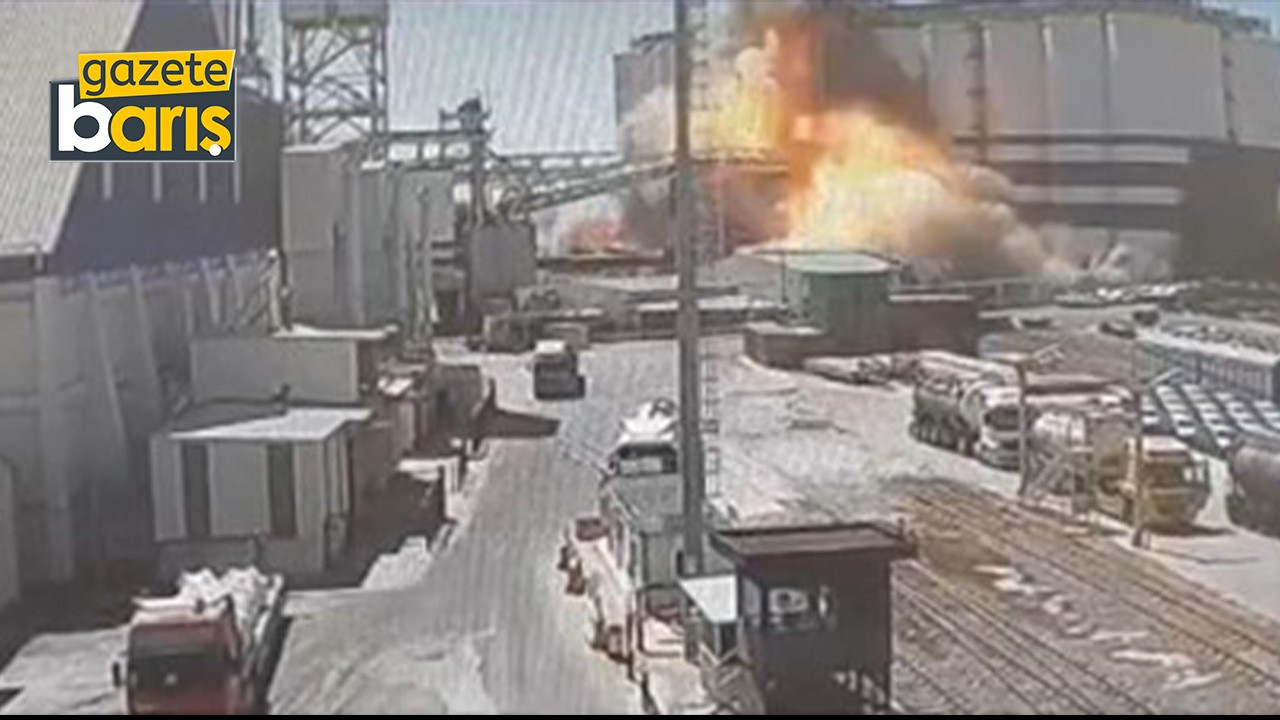 Kocaeli'deki silo patlaması ilişkin şok yeni görüntü ortaya çıktı!