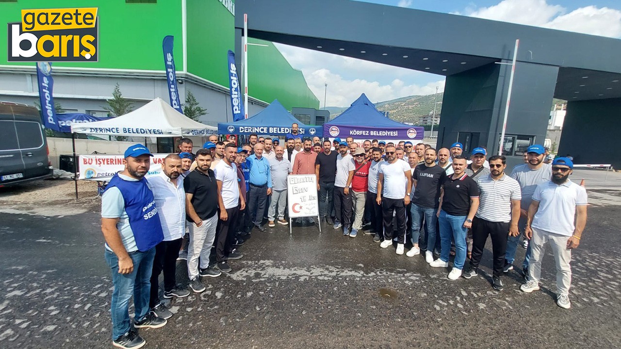 Grevdeki GÜBRETAŞ işçilerine İzmir’den destek