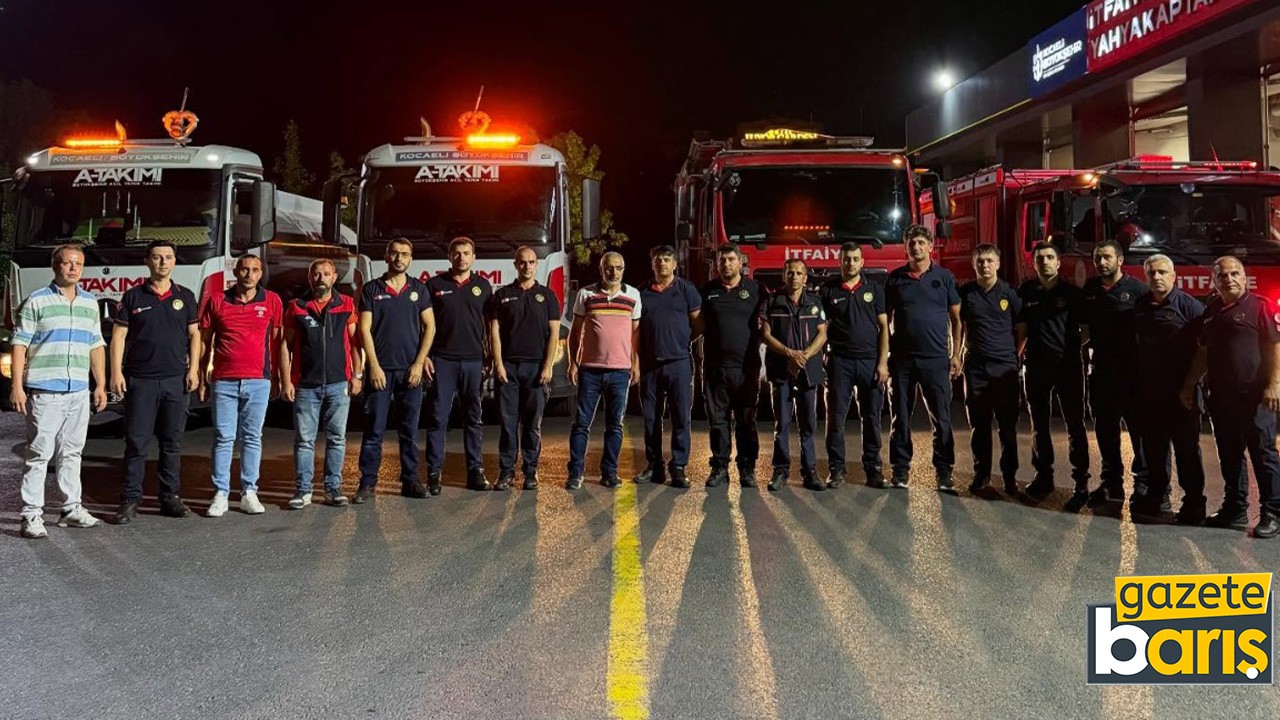Kocaeli İtfaiyesi Sakarya’ya desteğe gitti