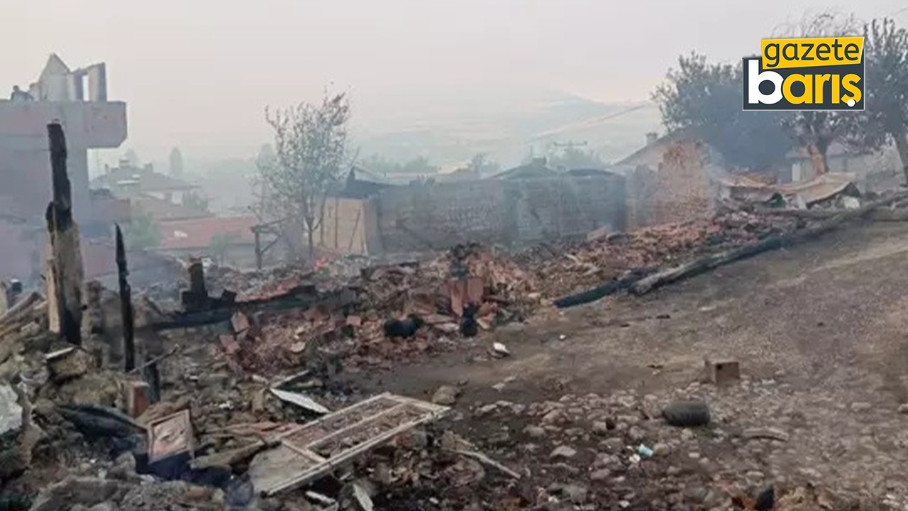 Bu fotoğraf Sakarya’dan. Yangın küle çevirdi!