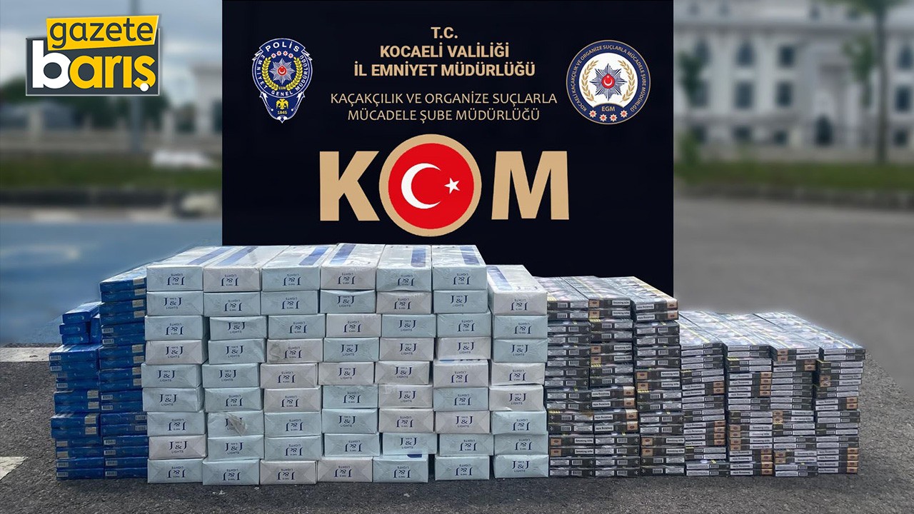 Kocaeli'de 350 paket kaçak sigara ele geçirildi