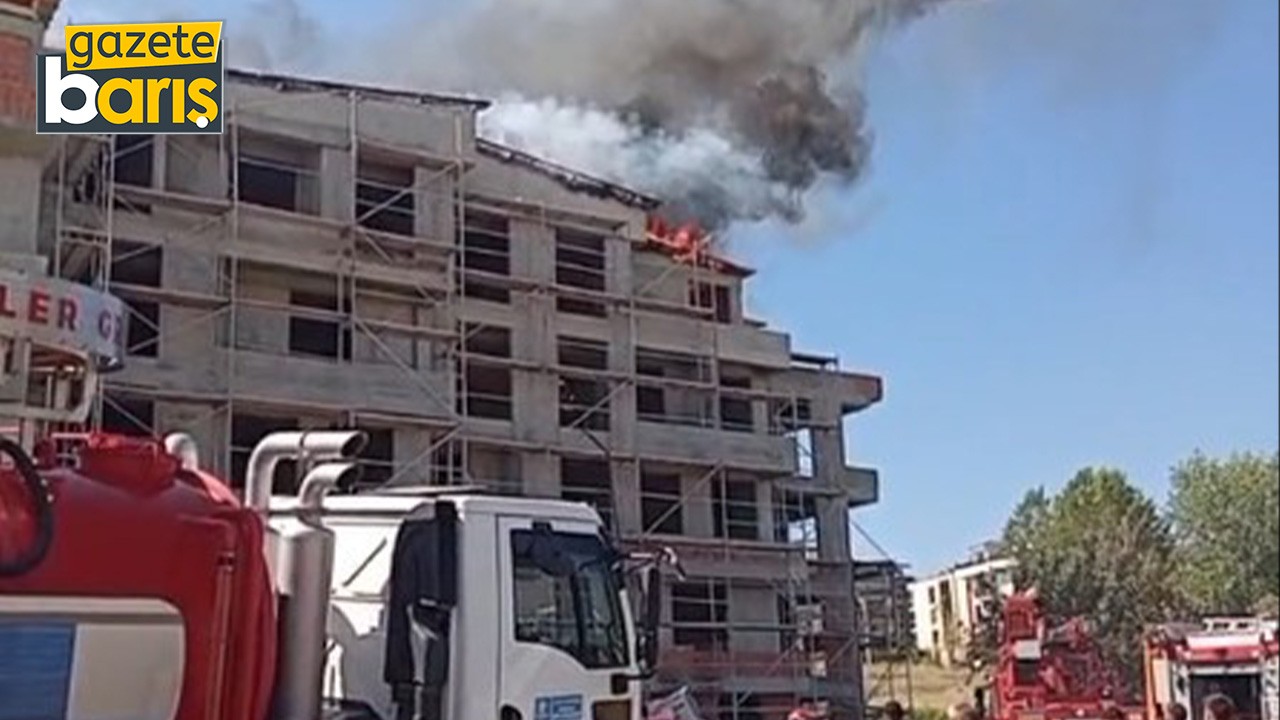 Başiskele'de korkutan yangın