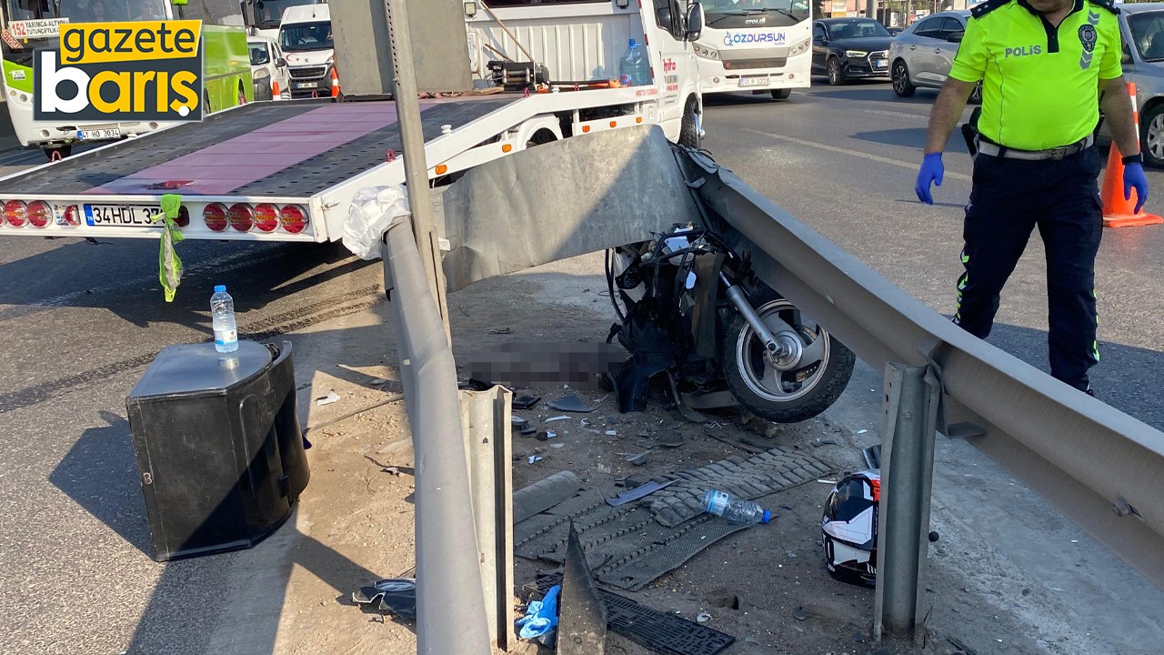 Kocaeli’de bariyere çarpan motosikletin sürücüsü hayatını kaybetti