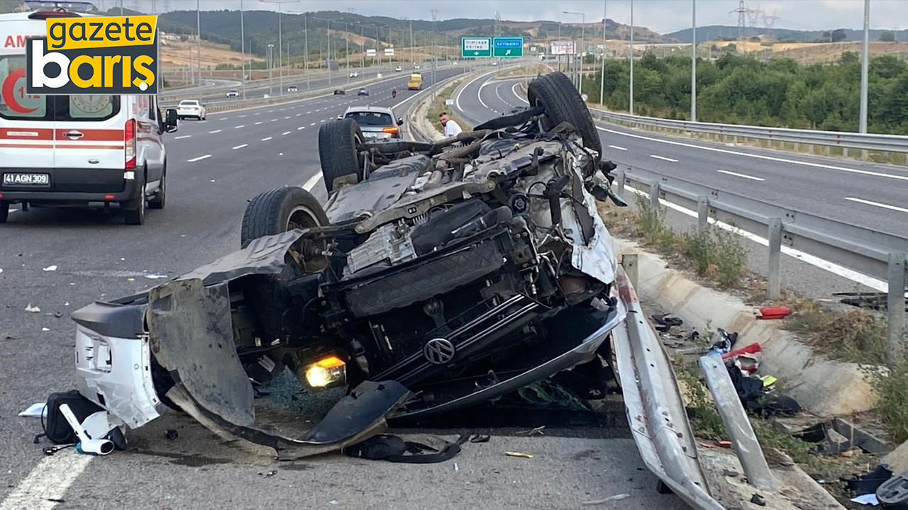 Kuzey Marmara Otoyolu'nun Kocaeli geçişinde feci kaza: 1 ölü, 4 yaralı