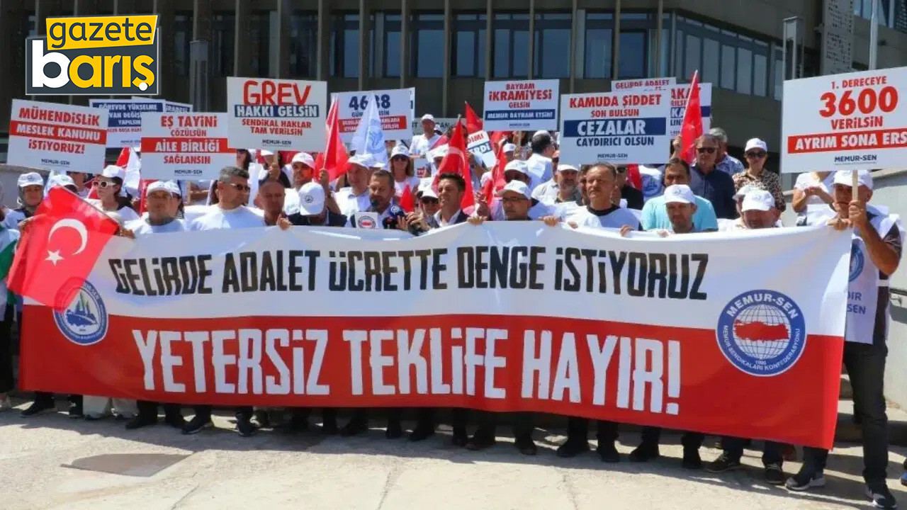 Kamu görevlilerinden toplu sözleşme eylemleri