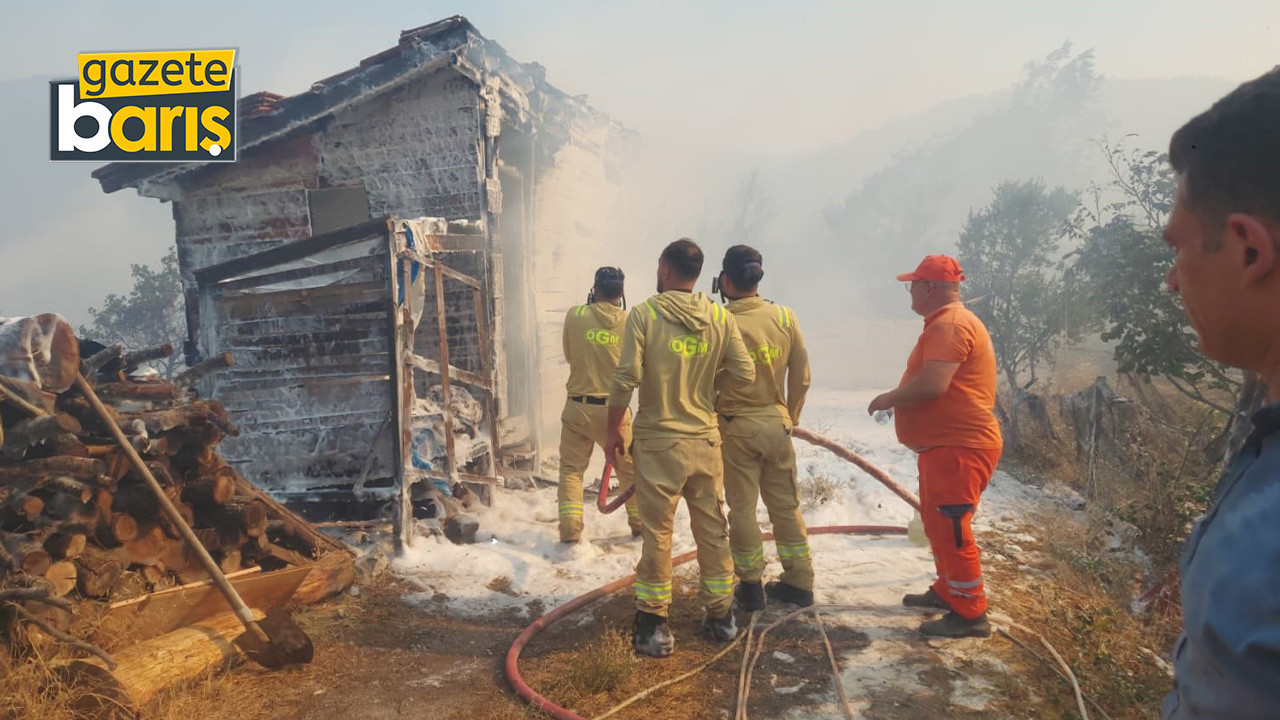 Kocaeli'de ormanı yangını nedeniyle Akçat köyü boşaltılıyor