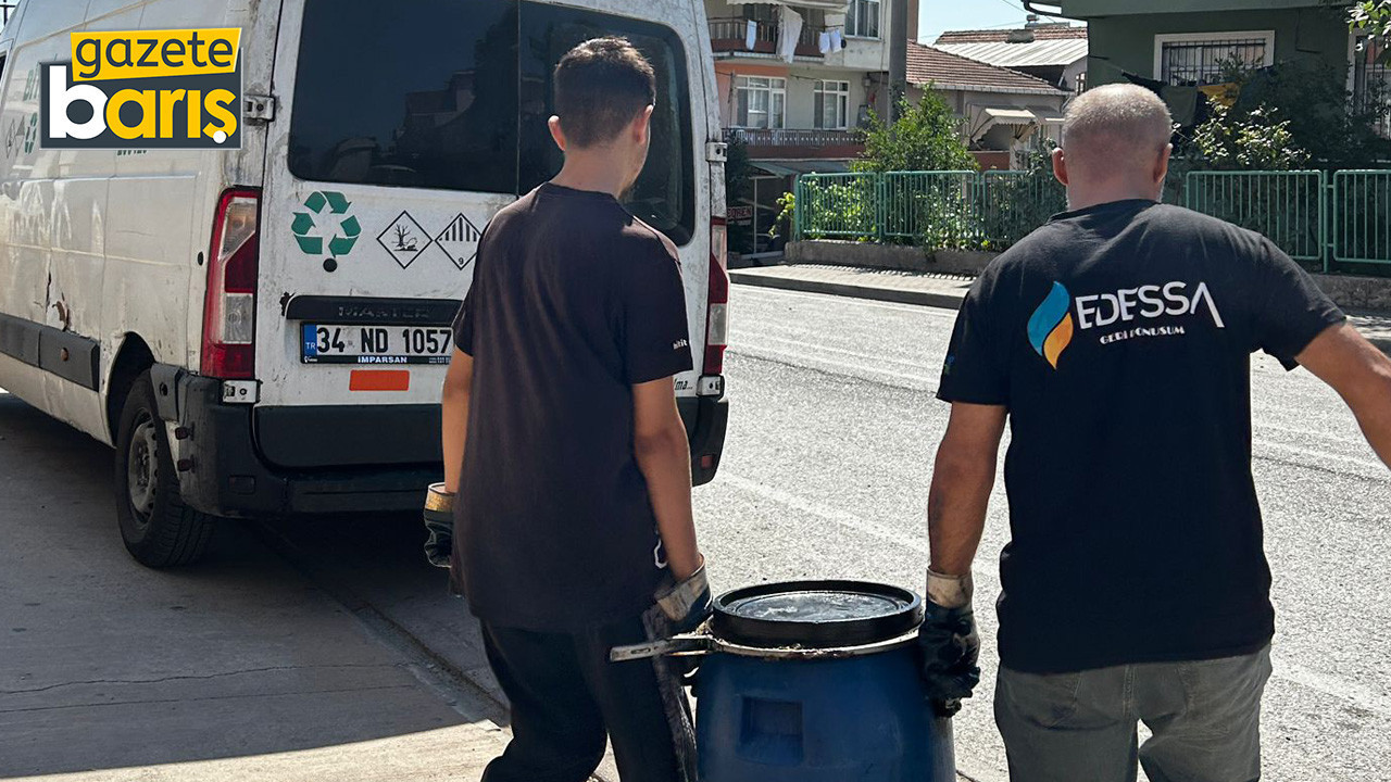 Kocaeli’de yüzlerce litre atık yağ topladılar