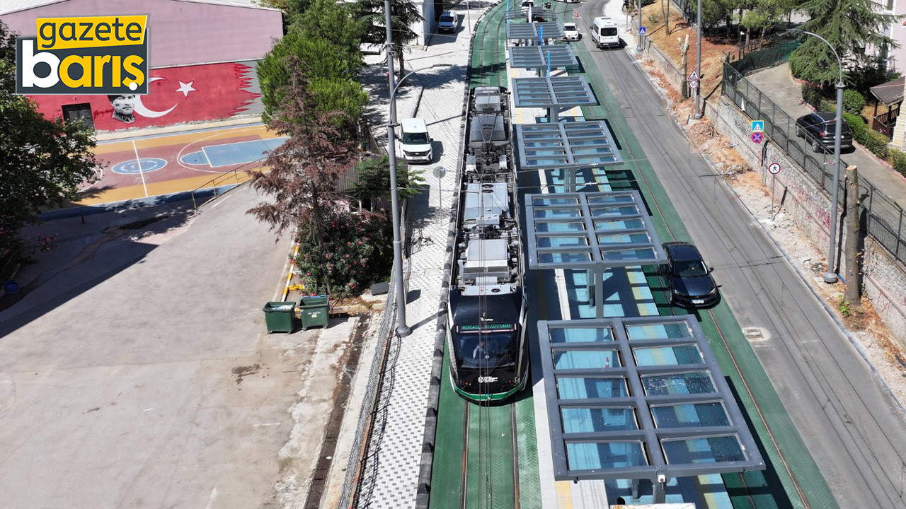 İki istasyonla start. Alikahya tramvayı sefere başladı