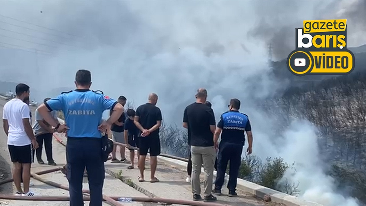 Derince’deki yangında vatandaşlar da seferber oldu!