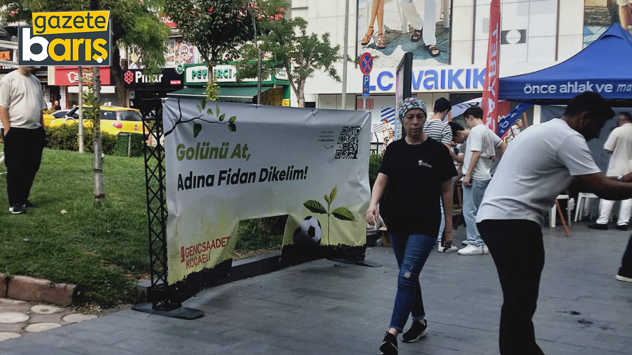 İzmit’te fidan kampanyası: “Gol at, fidan dikilsin”