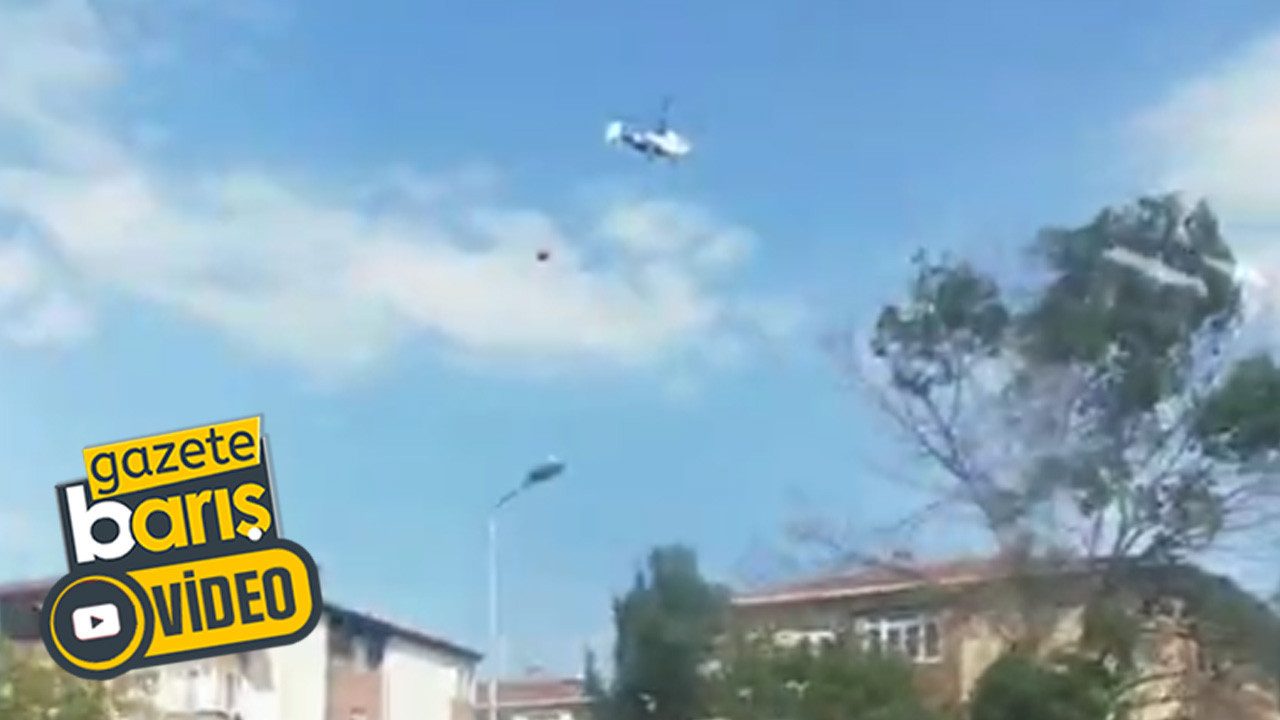 İzmit'te orman yangınına havadan müdahale