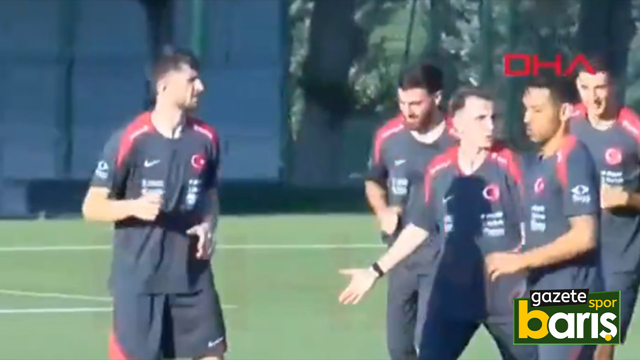 Milli Takım kampında dikkat çeken görüntü!