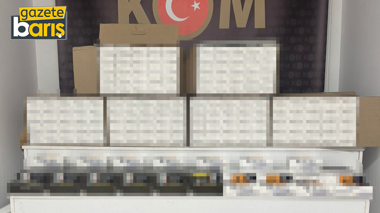 Bandrolsüz 75 bin dal boş makaron ele geçirildi