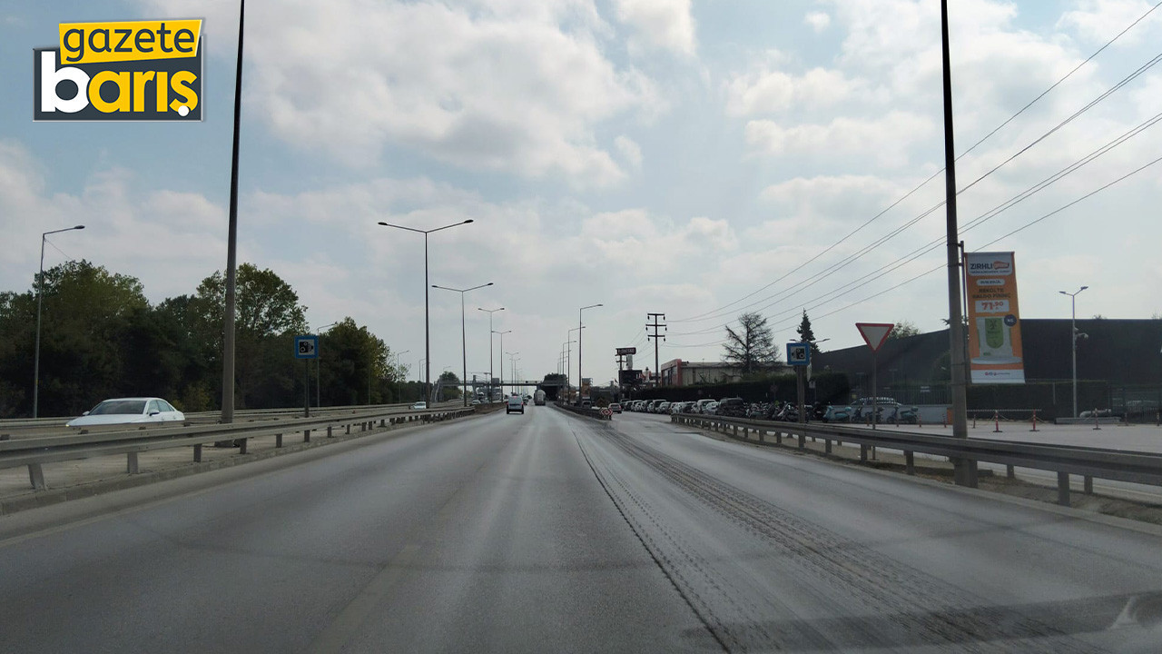 Kocaeli’de D100 Karayolu’nda şerit çizgileri neredeyse yok!