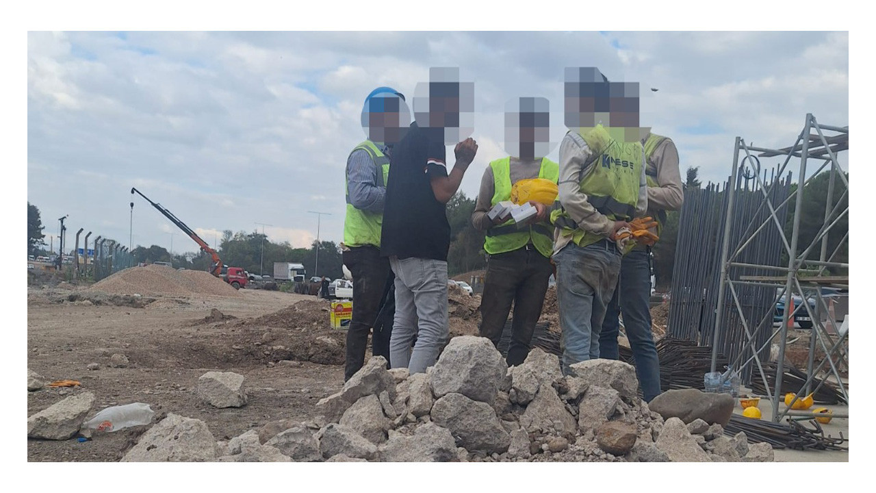 Vatandaş fotoğraflayıp, ihbar etti... Başiskele’deki kavşak inşaatında suçüstü!