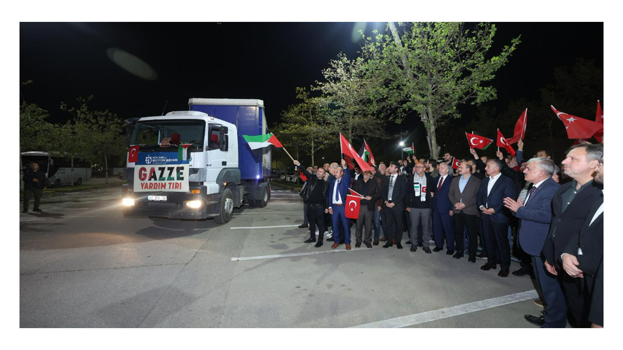 Yardım tırları Kocaeli'den Gazze'ye yola çıktı