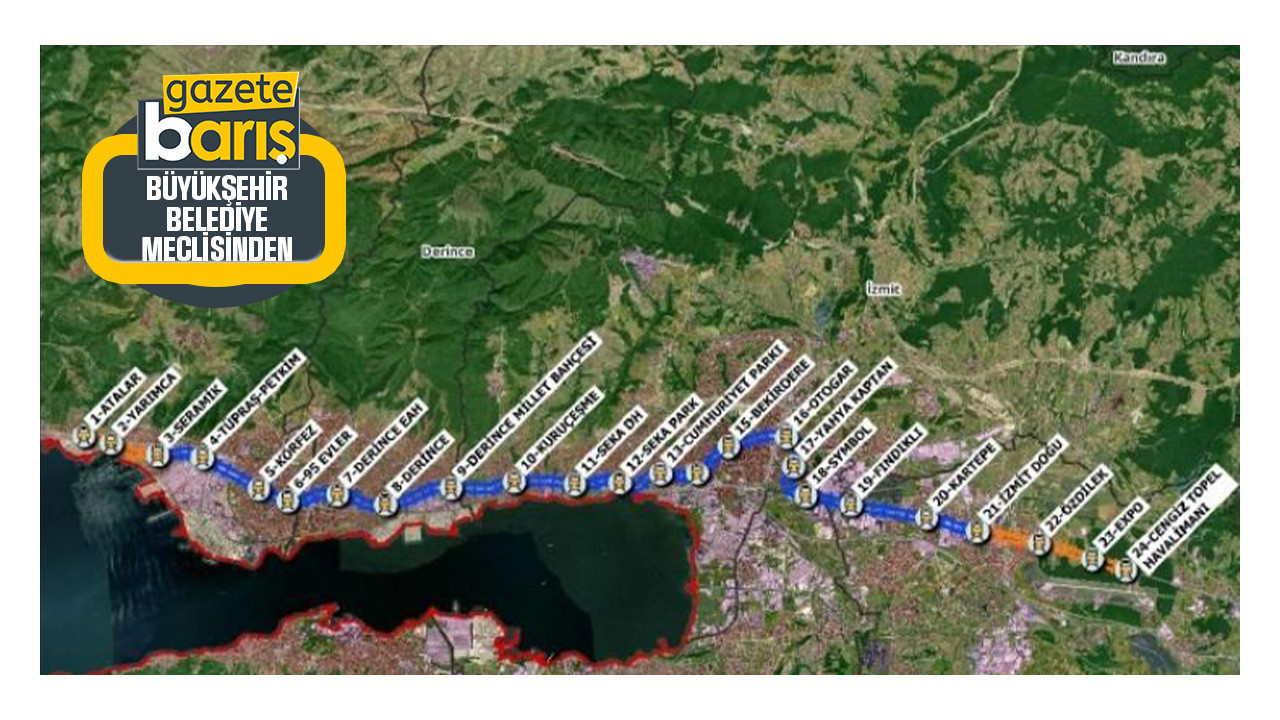 CHP, Kocaeli'de metro duraklarına itiraz etti