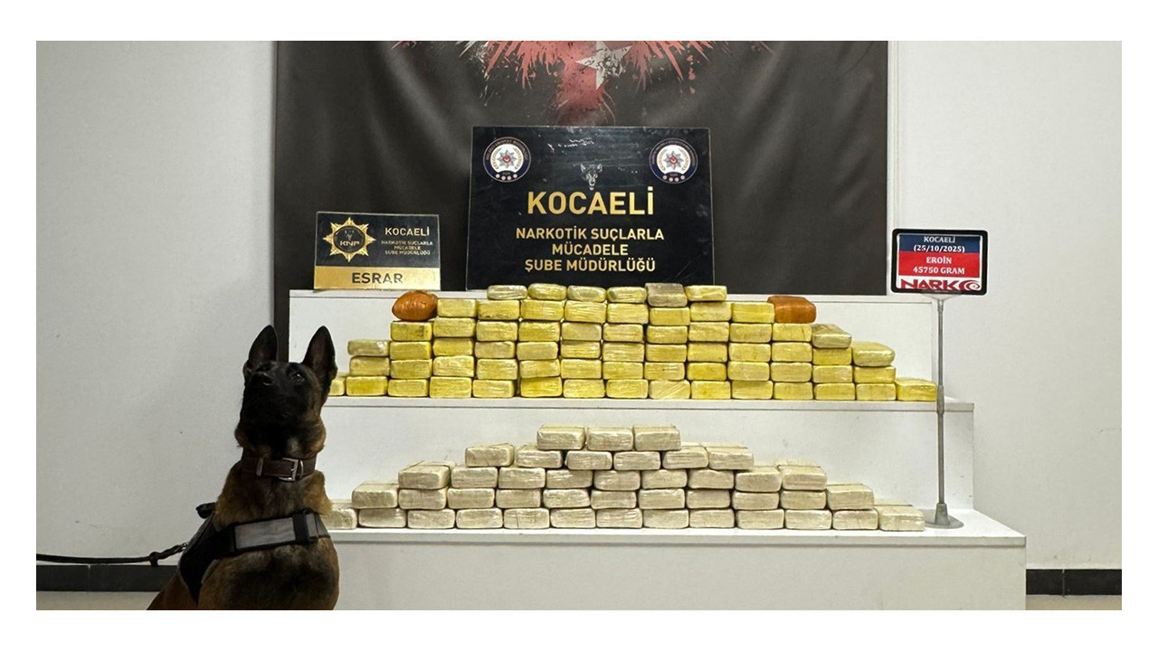 Kocaeli'de operasyon: 51 kilo uyuşturucu ele geçirildi
