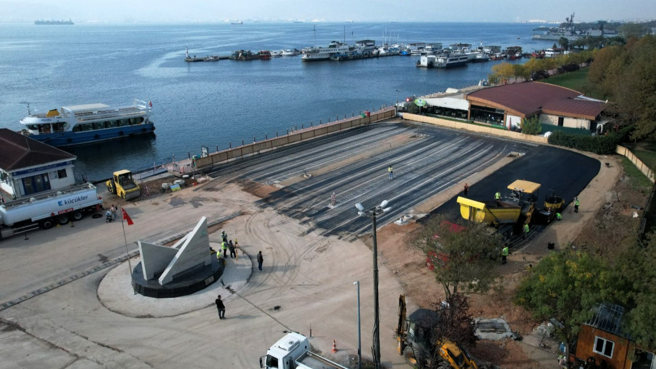 1 Mart Vapur İskelesi Otoparkı yüzde 85 tamam