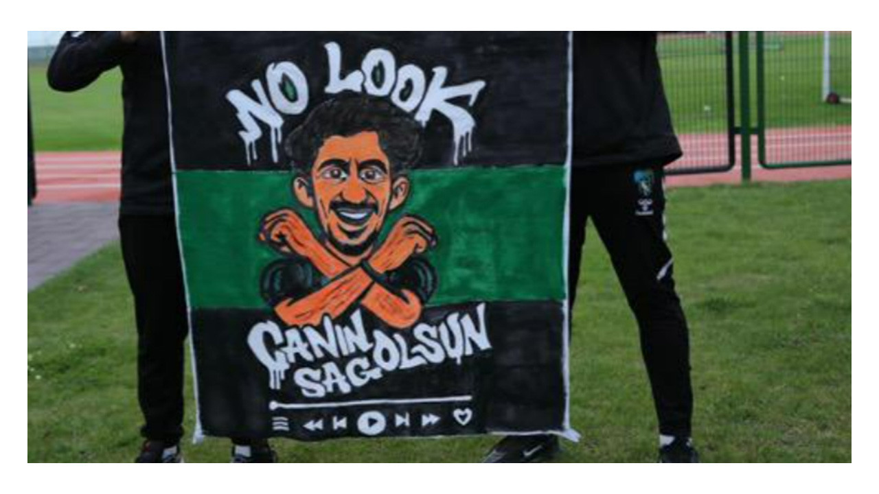 Tayfur Bingöl’e özel pankart: “No Look ve Canın Sağolsun”