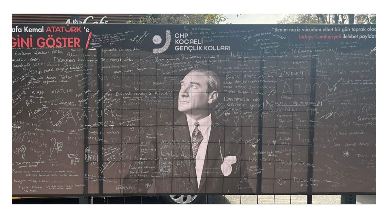 “Atatürk’e Sevgini Göster” duvarı 45 dakikada doldu