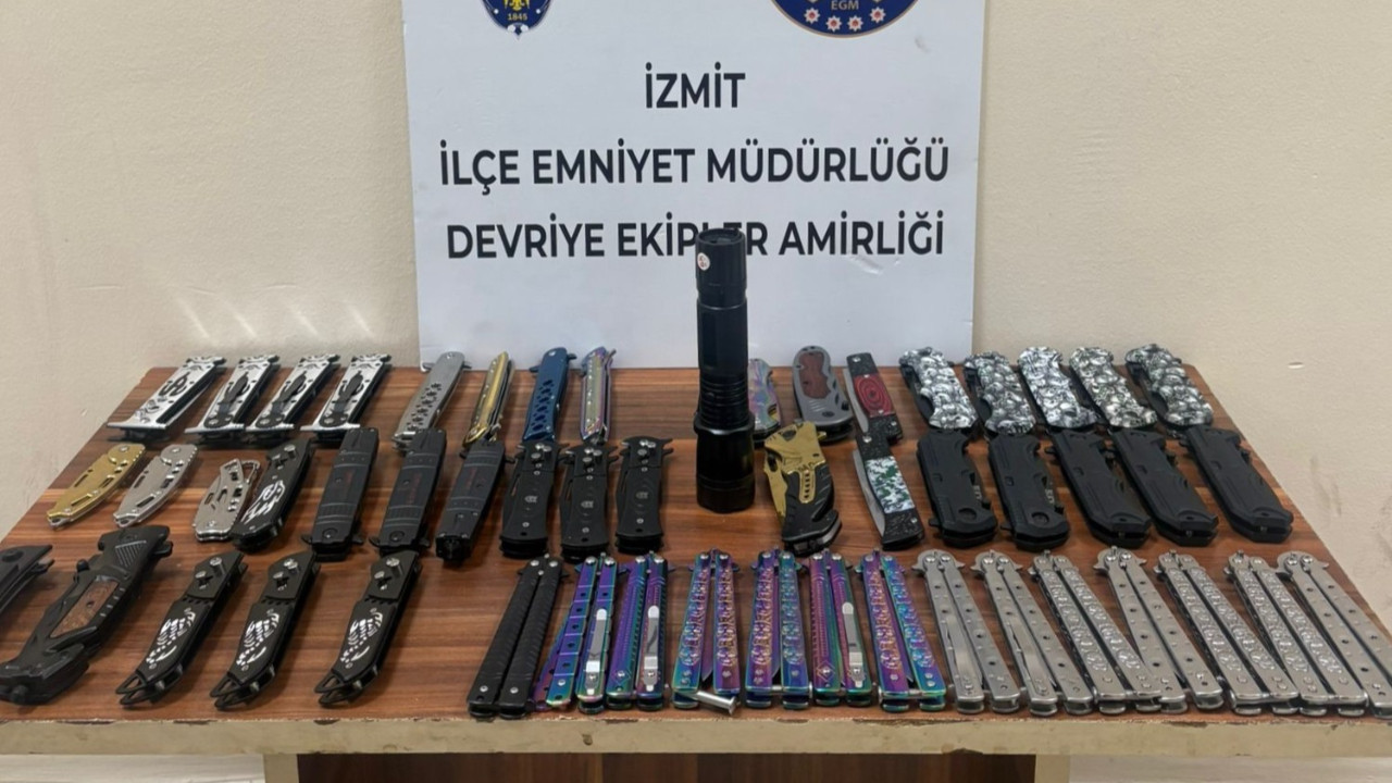 İzmit’te iki çocuğun üzerinden çıkan kesici alet sayısı şok etti