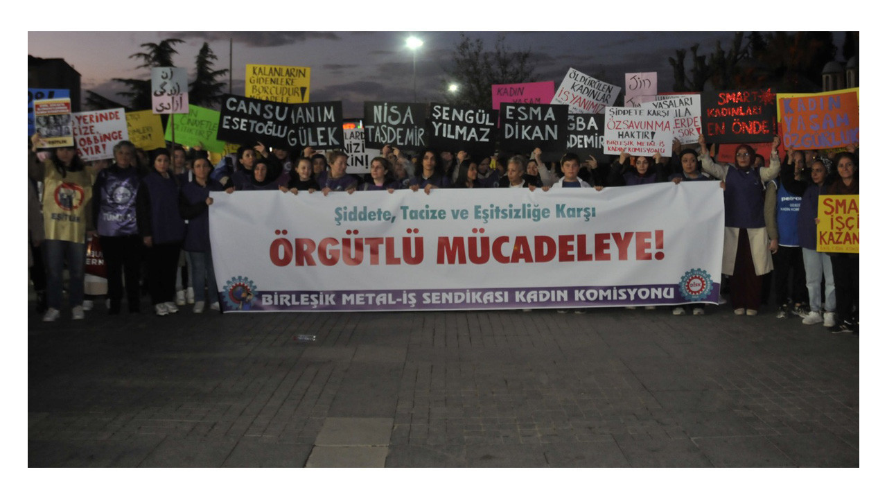 Gebze’de kadın işçiler de alana çıktı