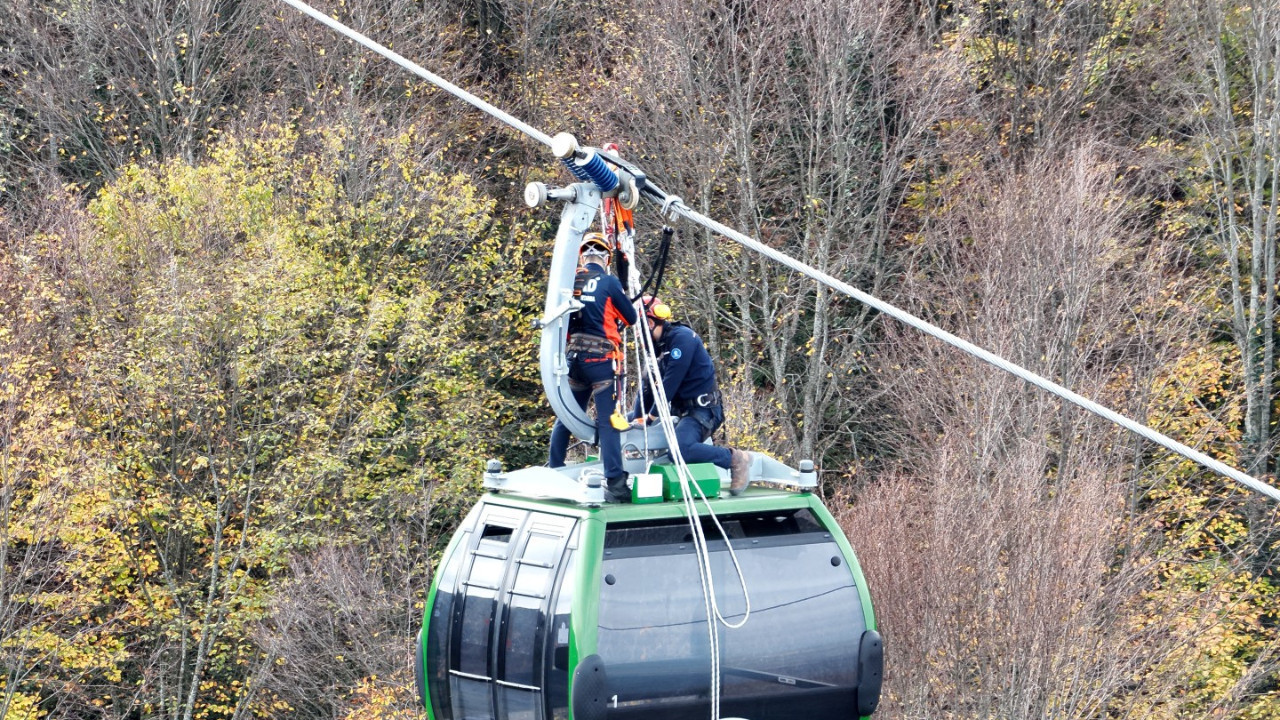 Kartepe teleferiğinde gerçek senaryolu acil durum tatbikatı
