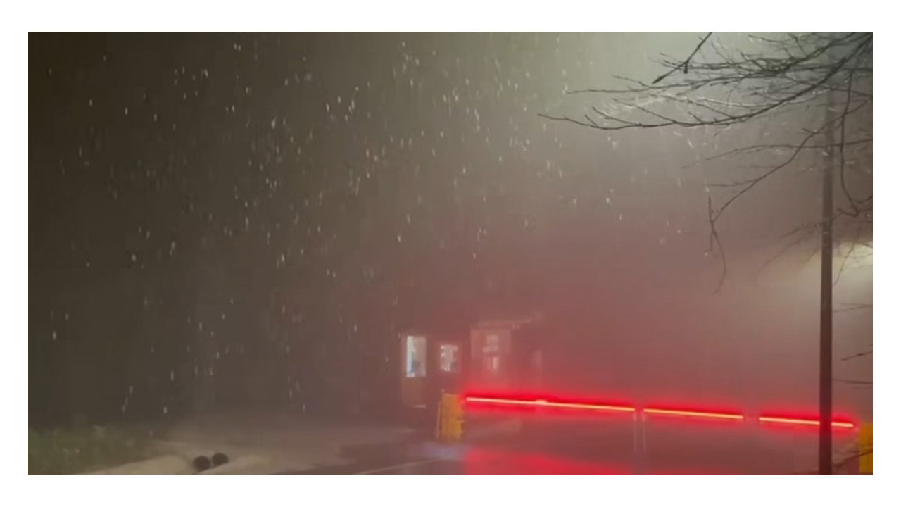 Kocaeli’de yükseklere kar yağdı