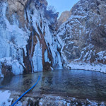 Malatya'da Gürpınar Şelalesi buz tuttu