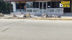 Körfez'de kazı çalışma sonrası kalan görüntü