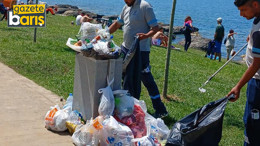 Bayram boyunca sahillerde temizlik
