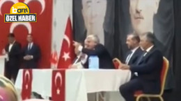 İşte o anlar: Ağzı bozuk MHP il başkanı toplantıda saydırdı